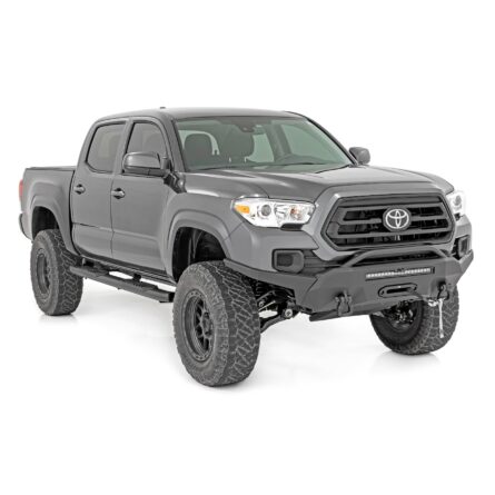 Rough Country Oval Nerf Step - Double Cab - Black - Toyota Tacoma 2WD/4WD (05-23)