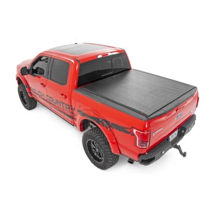 Rough Country Soft Roll Up Bed Cover - 6'7 in Bed - Ford F-150 (15-23)/F-150 Lightning (2022)