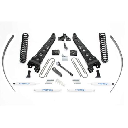 Fabtech 8" RAD ARM SYS W/COILS & PERF SHKS 2008-16 FORD F250 4WD W/FACTORY OVERLOAD