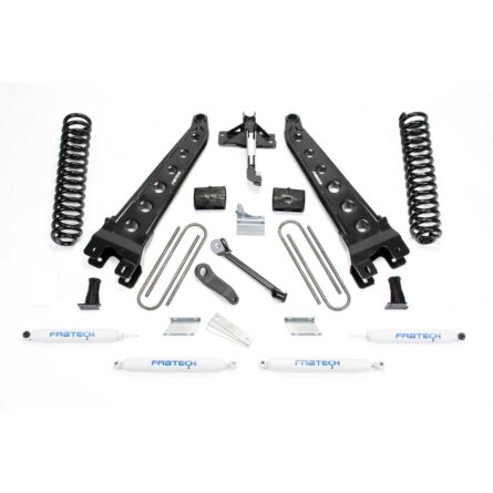 Fabtech 6" RAD ARM SYS W/COILS & PERF SHKS 2011-13 FORD F450/550 4WD 10 LUG