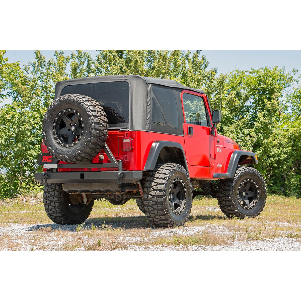 Rough Country Rear Bumper - Tire Carrier - Jeep Wrangler TJ 4WD (1997-2006)