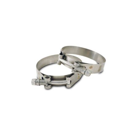 Vibrant Performance - 27803 - Stainless Steel T-Bolt Clamps (Pack of 2) - Clamp Range: 1.65 in.-1.89 in.