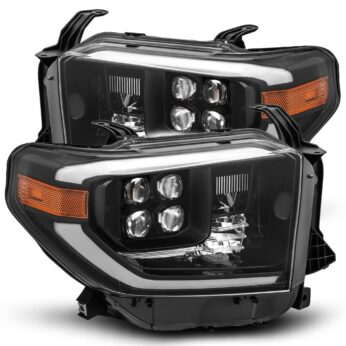 AlphaRex-LED Projector Headlights Plank Style Design Midnight Black
