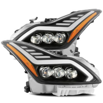 AlphaRex-LED Projector Headlights Plank Style Design Matte Black