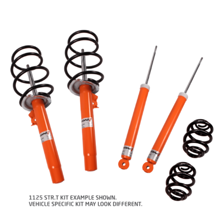 Koni - 1125 KONI STR.T/Eibach Kit- 4 STR.T (orange) dampers & 4 Eibach lowering springs