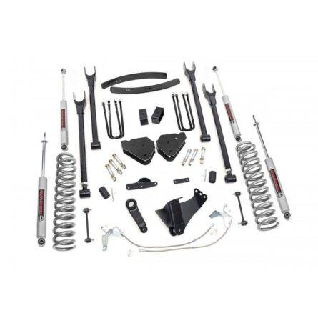 Rough Country 6 Inch Lift Kit - Gas - 4 Link - Ford Super Duty 4WD (2008-2010)