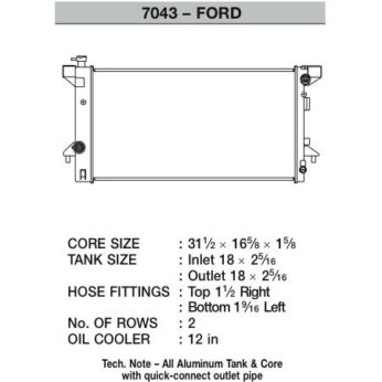 CSF 7043 - 10-14 Ford F-150 SVT Raptor Radiator (Discontinued)
