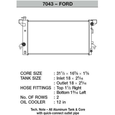 CSF 7043 - 10-14 Ford F-150 SVT Raptor Radiator (Discontinued)