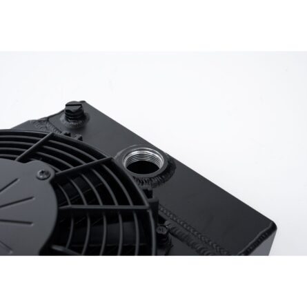 The KING Cooler - Ultimate Drag Race Radiator w/ SPAL Fan & Mounting Kit - Black