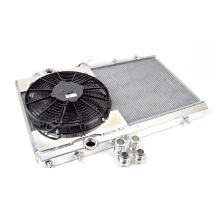 Mitsubishi Evo 4/5/6/7/8/9 Full Size Slim All-Aluminum Radiator w/ 12in SPAL Fan