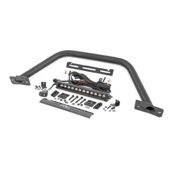 Rough Country Safari Bar - 12 in LED Light Bar - Black - DRL - Single Row - OE Modular Steel - Ford Bronco 4WD (
