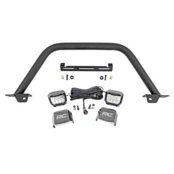 Rough Country Safari Bar - 3 in OSRAM (Pair) - Wide - OE Modular Steel - Ford Bronco (21-23)