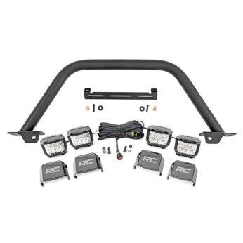 Rough Country Safari Bar - 3 in OSRAM (Quad) - Wide - OE Modular Steel - Ford Bronco (21-23)