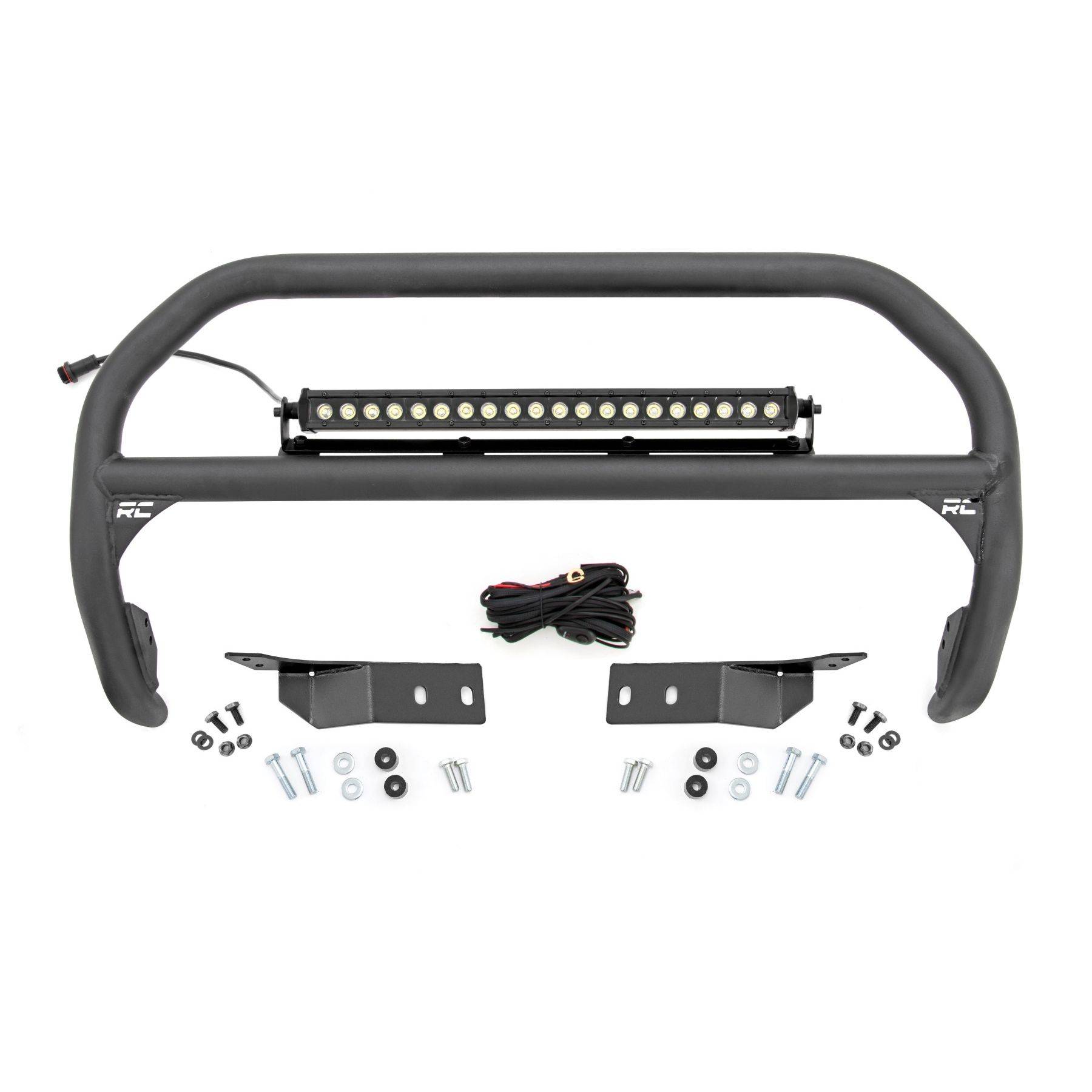 Rough Country Nudge Bar - 20 Inch BLK DRL Single Row LED - Toyota Tundra (07-21)