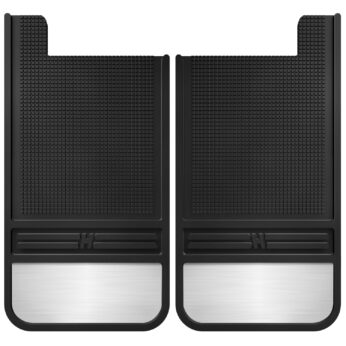Husky MudDog Rubber Rear Mud Flaps - 12IN w/ Wt 55101